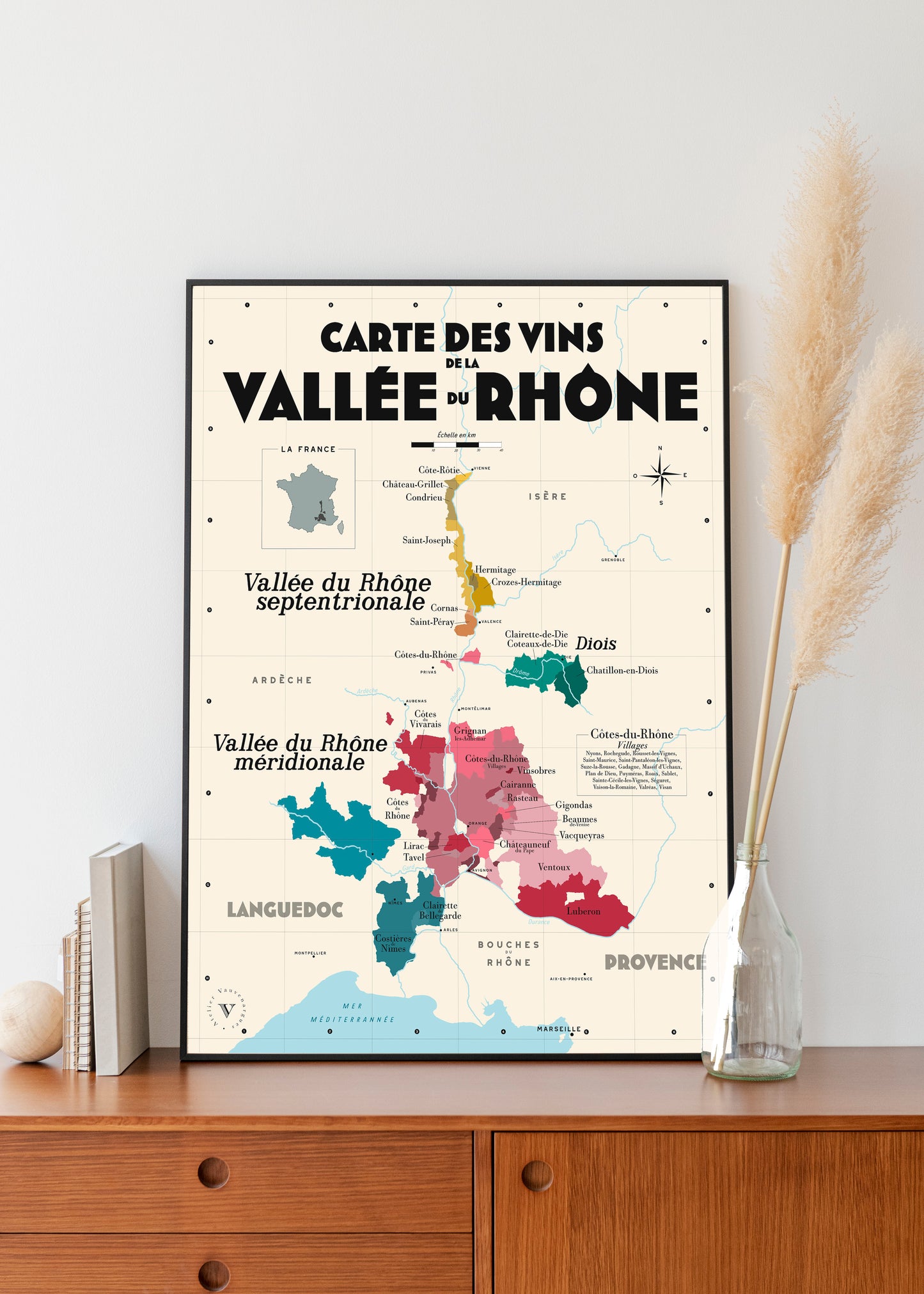 Pack complet 13 affiches 30x40 cm - Les Vins de France 👉-25%
