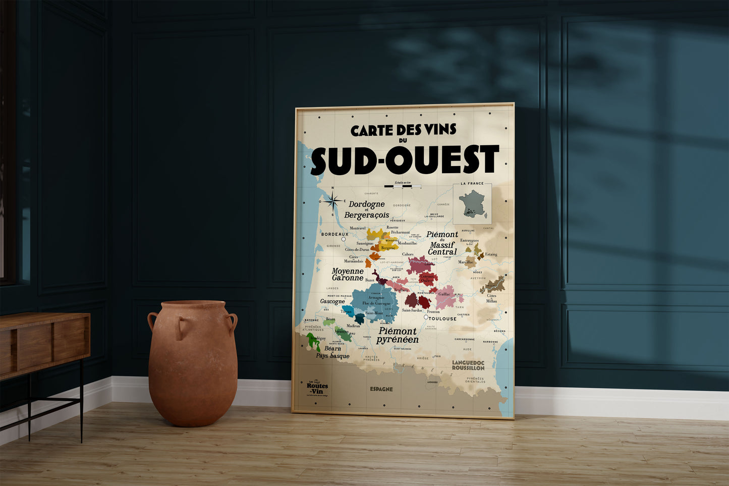 Carte des vins du Sud-Ouest