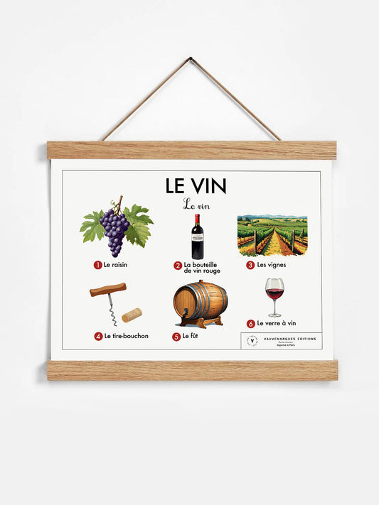 Planche pédagogique - Le vin