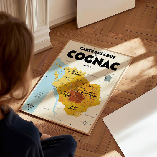 carte des crus de cognac