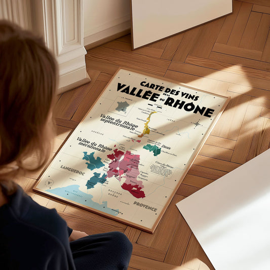 affiche vin vallee du rhone