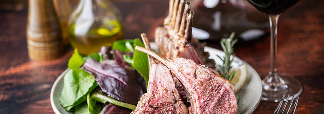 agneau et vin