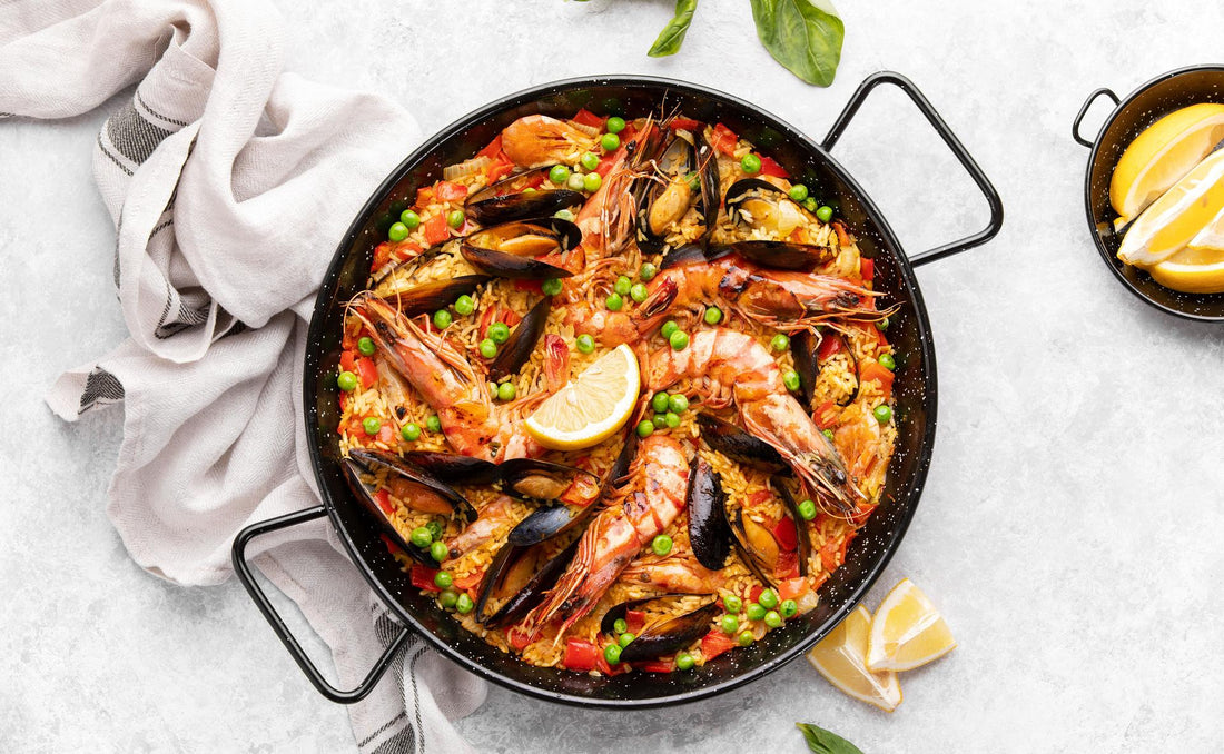 Paella conviviale et accords vins, guide Les Routes du Vin