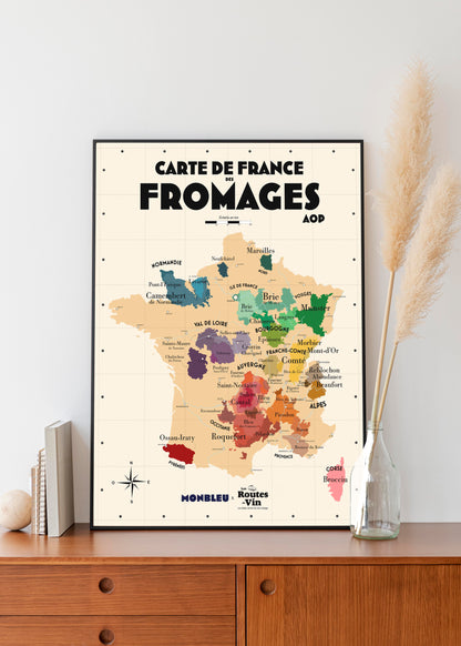 Carte des Fromages de France x Monbleu