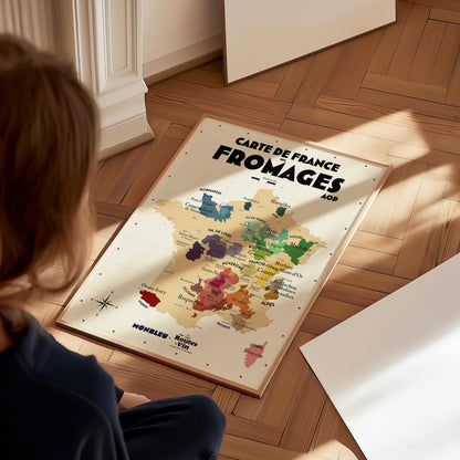 Carte des Fromages de France x Monbleu