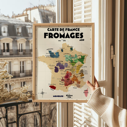 Carte des Fromages de France x Monbleu