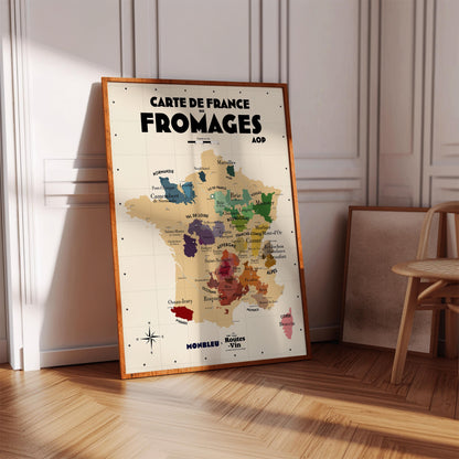 Carte des Fromages de France x Monbleu