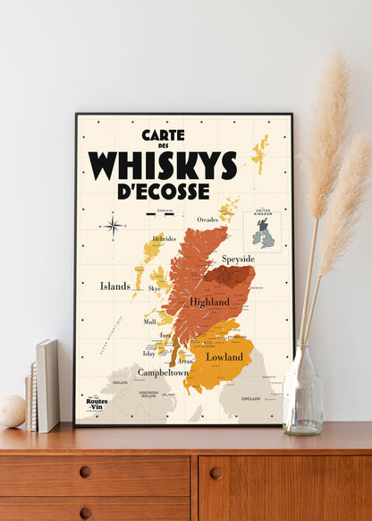 Carte des Whiskys écossais