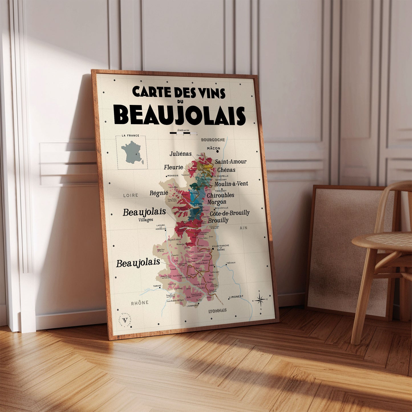 Carte des vins du Beaujolais