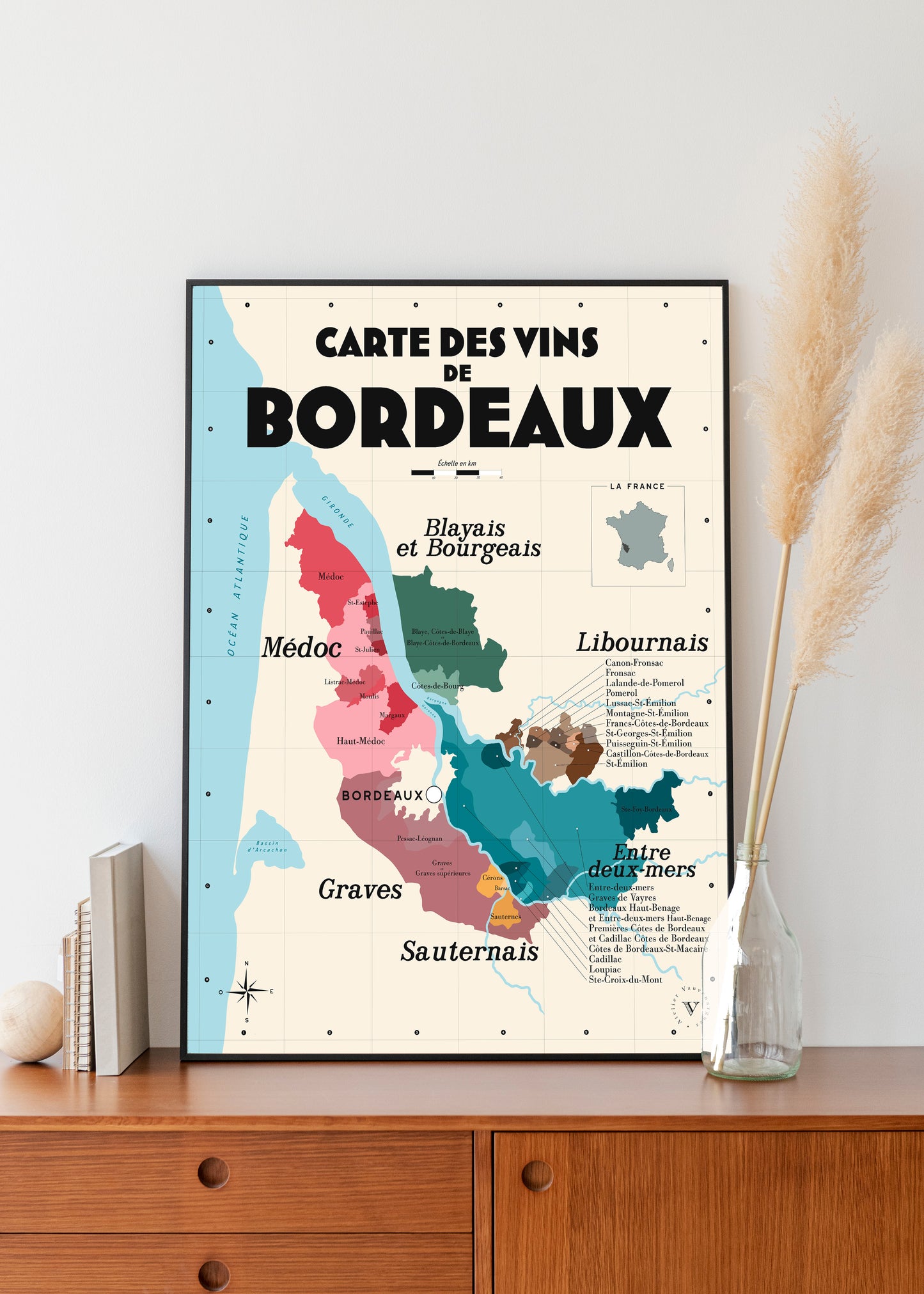Carte des vins de Bordeaux
