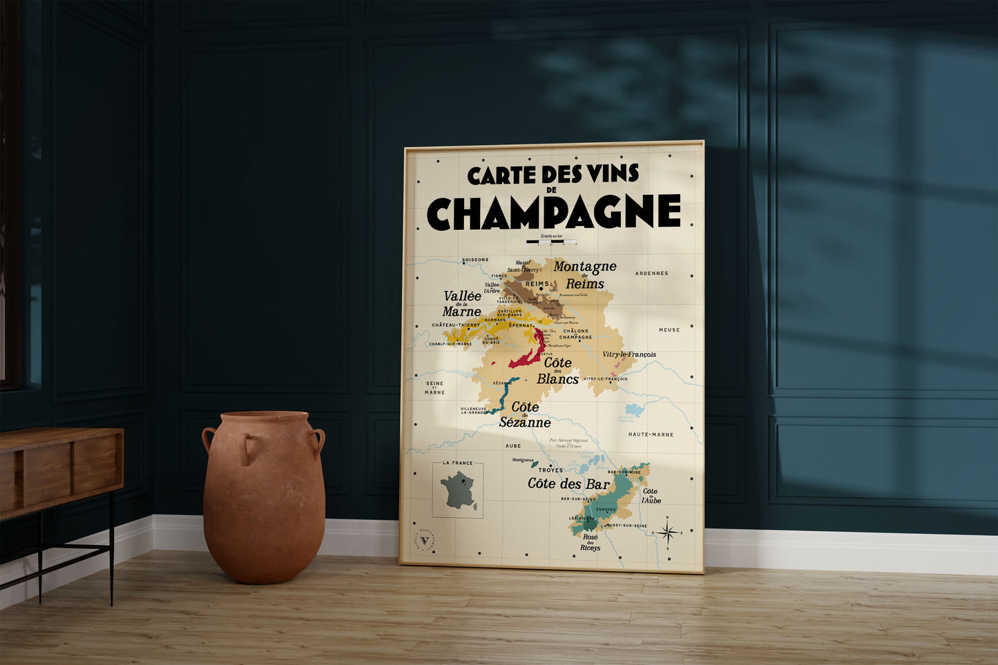 Carte des vins de Champagne