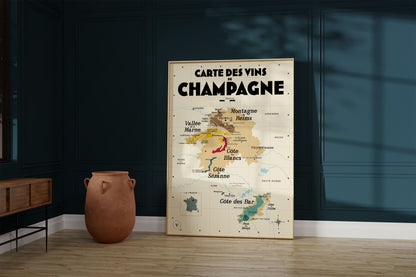 Carte des vins de Champagne