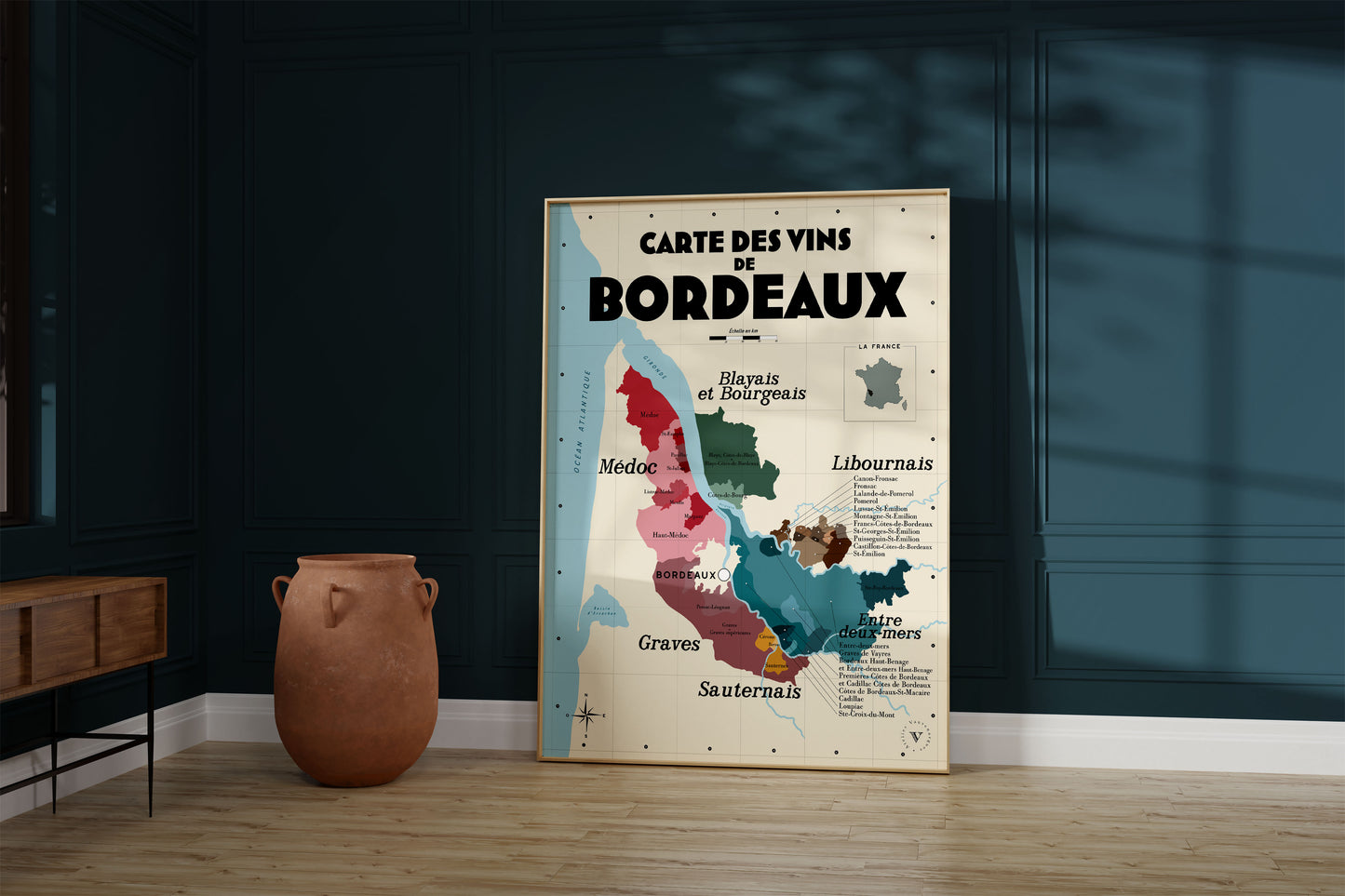 Carte des vins de Bordeaux
