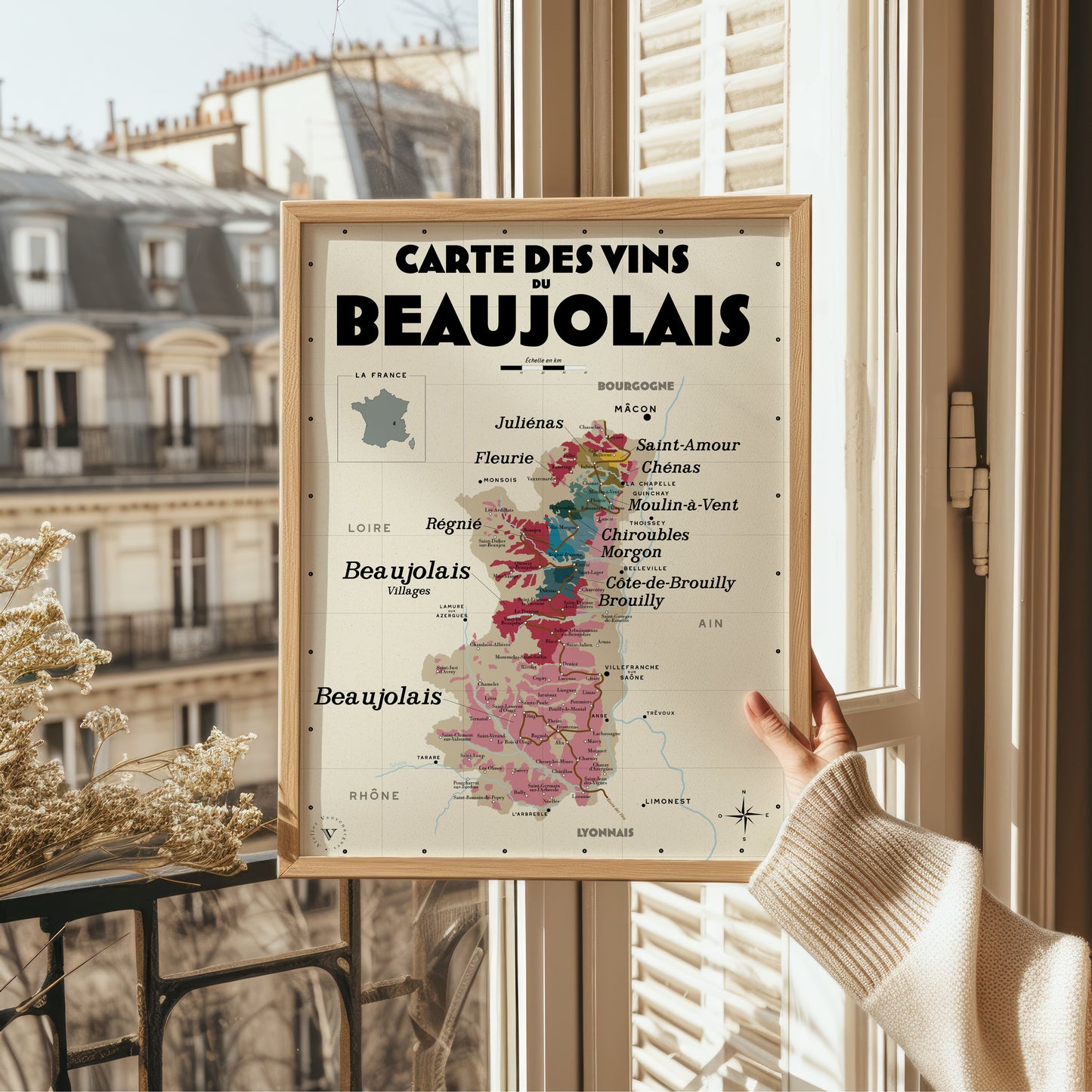 Carte des vins du Beaujolais