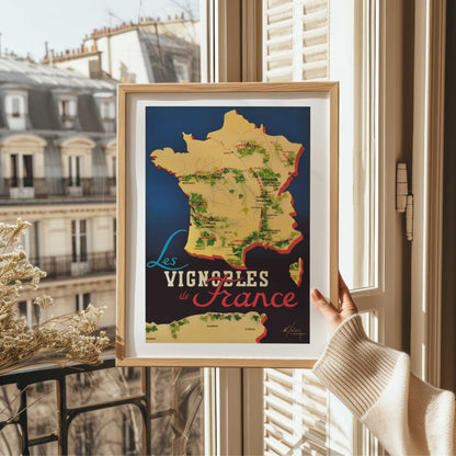 Affiche Les Vignobles de France