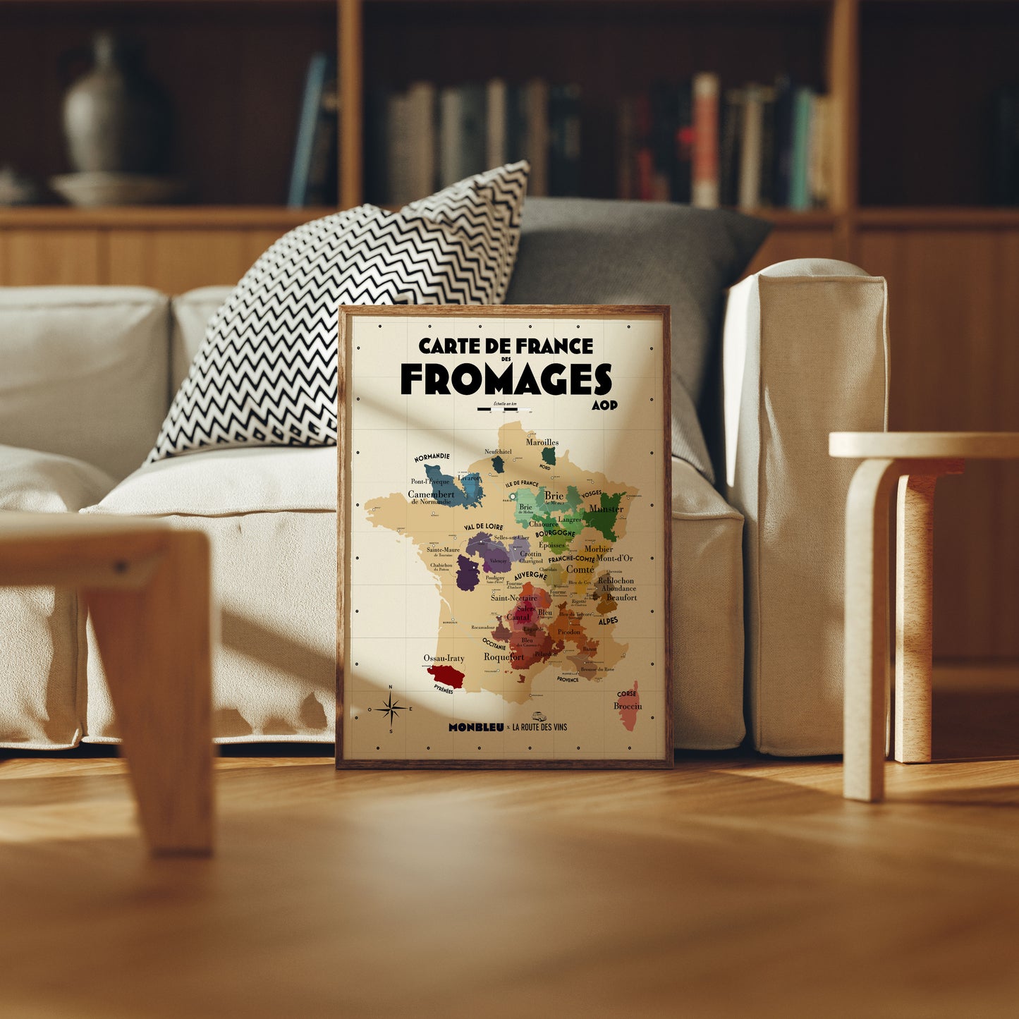 Carte des Fromages de France x Monbleu