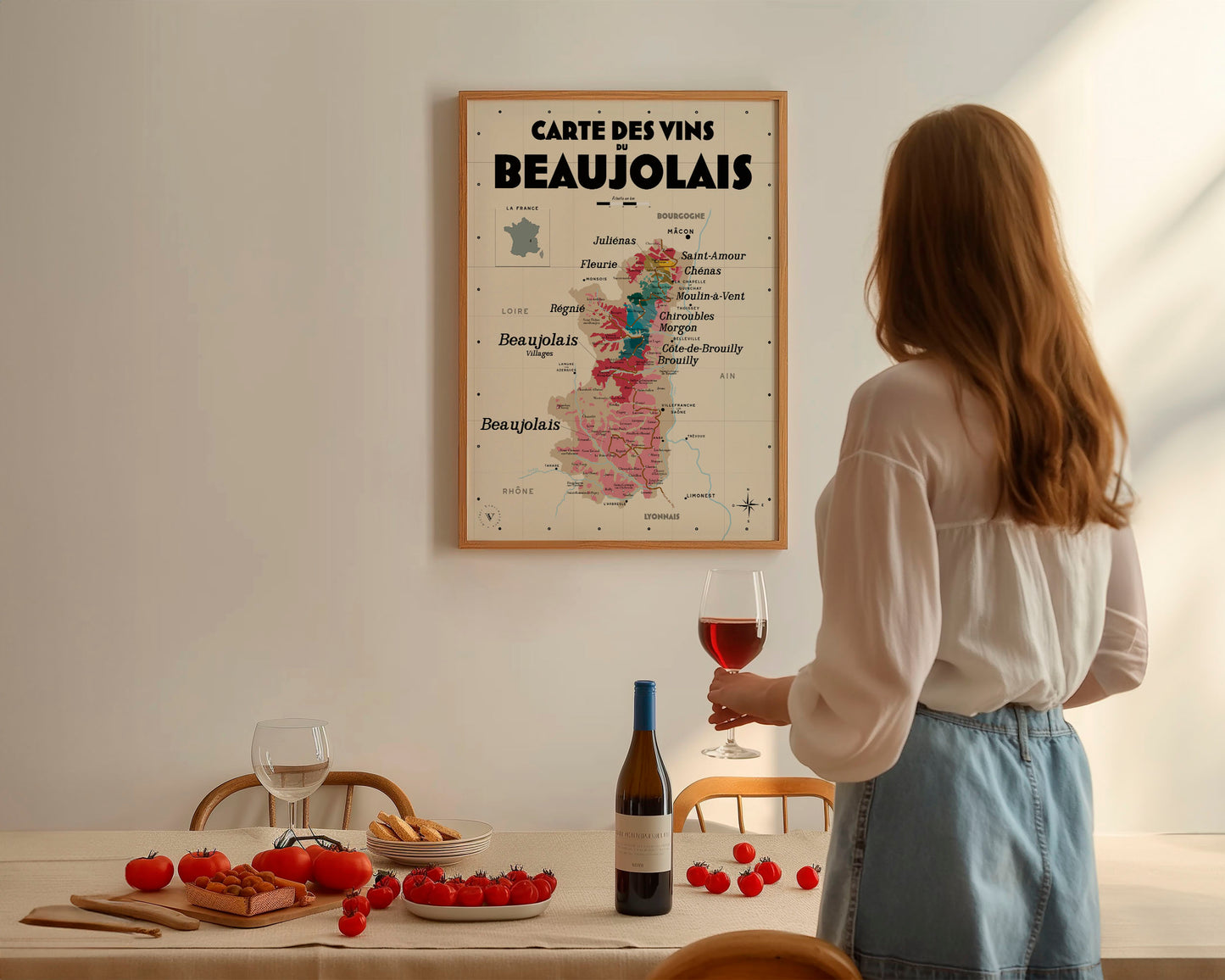 Carte des vins du Beaujolais